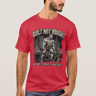 筋肉は努力で作るもの 体づくり ジム トレーニング ウェイトリフティング Tシャツ