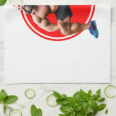 筋肉ひげを生やした キッチンタオル (折り畳み)