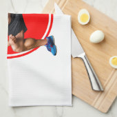 筋肉ひげを生やした キッチンタオル (四つ折り)