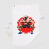 筋肉ひげを生やした ゴルフタオル (インサイチュ)