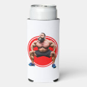 筋肉ひげを生やした スリム缶クーラー (Seltzer裏面)