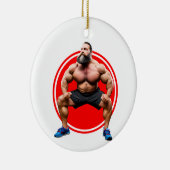 筋肉ひげを生やした セラミックオーナメント (右)