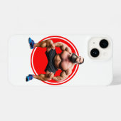 筋肉ひげを生やした iPhoneケース (裏面横)