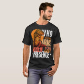 筋肉よりプレゼンス:T-レックス自信 Tシャツ (正面フル)