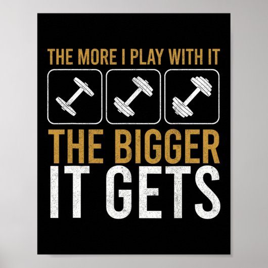 筋肉より大きなボディビルジムトレーニング重量 ポスター (正面)