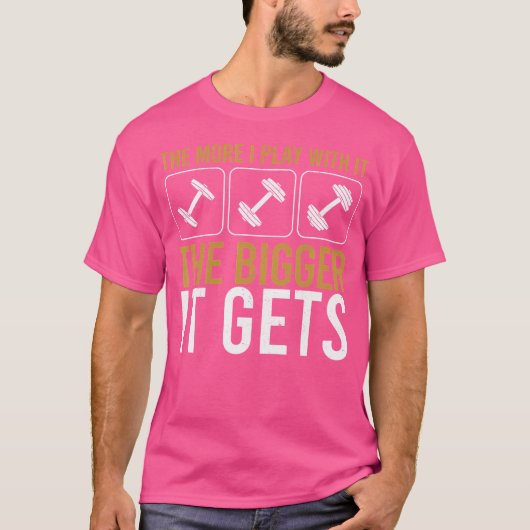 筋肉より大きなボディビルジムトレーニング重量 Tシャツ (正面)