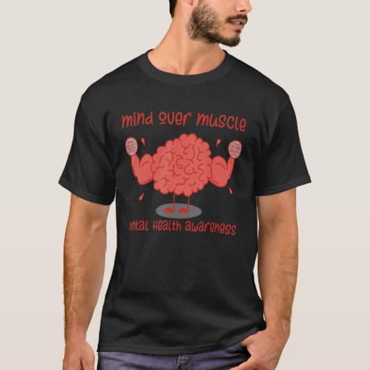 筋肉より強い脳 Tシャツ (正面)