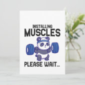 筋肉をつけてください 待ってください 面白いパンダの筋トレ 招待状 (スタンド正面)