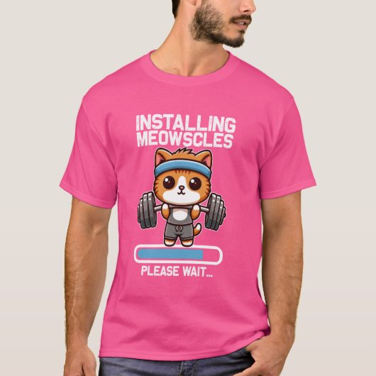 筋肉をインストール中 – 読み込み中 – お待ちください…Fitne Tシャツ (正面)
