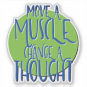 筋肉を動かして回復スローガンを考え変更する シール (正面)