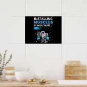 筋肉を取り付けるゾウのジムを待って ポスター (キッチン)