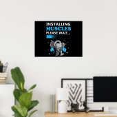 筋肉を取り付けるゾウのジムを待って ポスター (ホームオフィス)