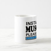 筋肉を取付けて、青を待って下さい コーヒーマグカップ (中央)