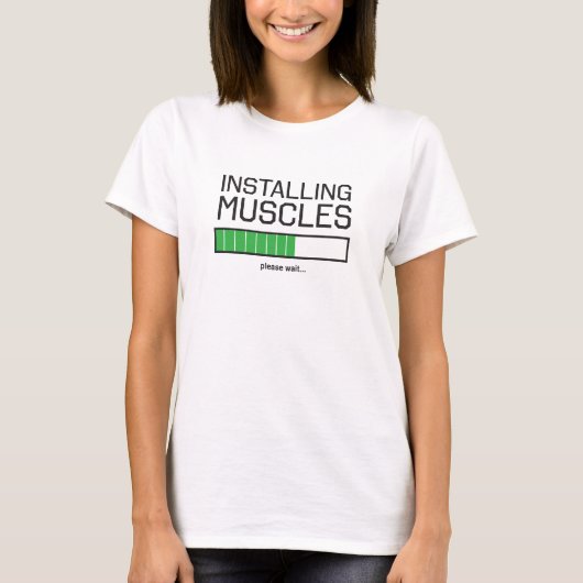 筋肉を取付けること Tシャツ (正面)