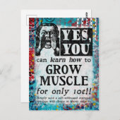 筋肉を成長させる – おもしろい Vintage Ad ポストカード (正面/裏面)