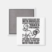 筋肉を持つ男性のデート – おもしろいボディビル マグネット (正面/裏面)