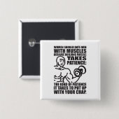筋肉を持つ男性のデート – おもしろいボディビル 缶バッジ (正面&裏面)