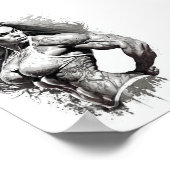 筋肉を曲げる美しいジムの少女 ポスター (角)