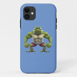 筋肉カエル，強い筋肉のボディビルカエル iPhone 11 ケース