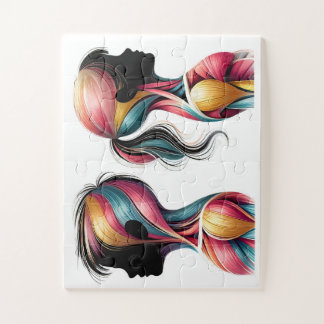 筋肉カラフル解剖学アート – 子供のシルエット ジグソーパズル