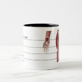 筋肉システムの図表 ツートーンマグカップ (中央)