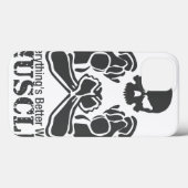筋肉スカル- ipadの場合(筋肉とよりよいですがあります) Case-Mate iPhoneケース (裏面 (横))