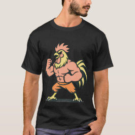 筋肉ニワトリマスコットジムTシャツ Tシャツ