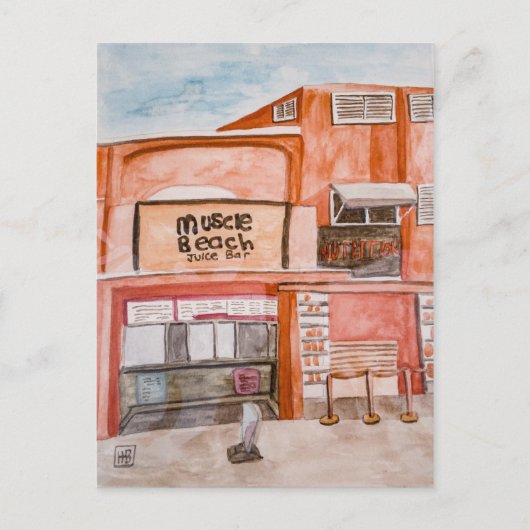 筋肉ビーチ ポストカード (正面)