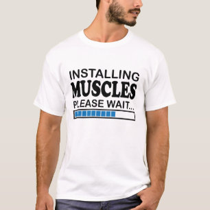 筋肉フィットネスのTシャツを取付けること Tシャツ