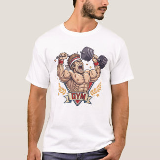 筋肉ボディビルダーのシルエット Tシャツ