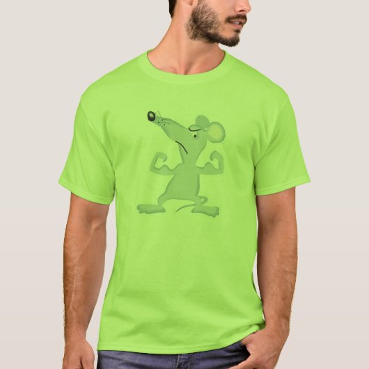 筋肉マウスおもしろデザイン Tシャツ (正面)
