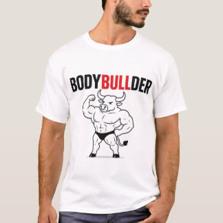 筋肉マッチョな牛 - ボディビルダー 牛 筋トレ パロディ Tシャツ