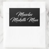 筋肉メイクマン – トレーニング 感動的 長方形シール (バッグ)