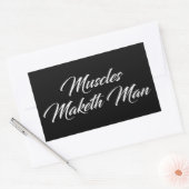 筋肉メイクマン – トレーニング 感動的 長方形シール (封筒)