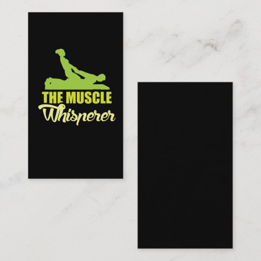 筋肉囁くもの-マッサージの理学療法士のギフト 名刺 (正面/裏面)