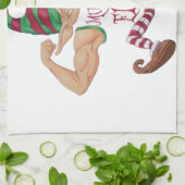 筋肉小妖精や小人 キッチンタオル (折り畳み)