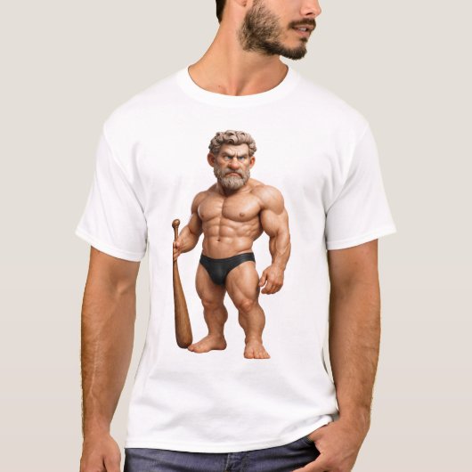 筋肉戦士 ユニークデザイン Tシャツ (正面)