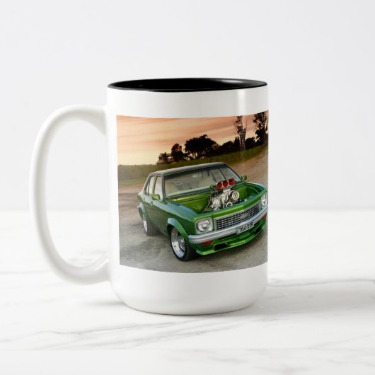 筋肉機械Cofffeeのマグ ツートーンマグカップ (左)