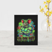 筋肉質なジムラット ボディービルダー グラフィティ ワークアウト フィットネス カード (黄色い花)