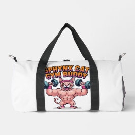 筋肉質のスフィンクス猫のジム仲間キャラクター ダッフルバッグ