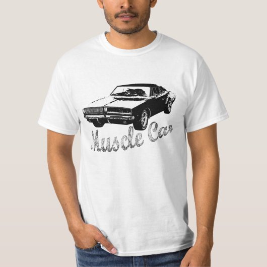 筋肉車ごまかしの充電器のTシャツ Tシャツ (正面)