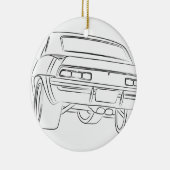筋肉車のスケッチ セラミックオーナメント (右)