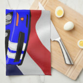 筋肉車のデザイン キッチンタオル (四つ折り)