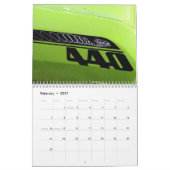 筋肉車はカレンダーの上で閉まります カレンダー (2月 2027)