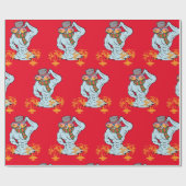 筋肉雪だるまトロピカルバケーションサンダー_コーブ ラッピングペーパー (フラット)