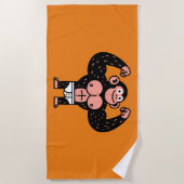 筋肉 ビーチタオル (正面)