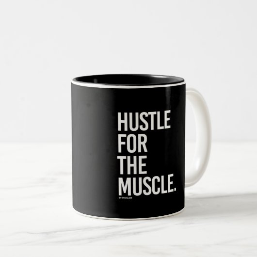 筋肉-訓練のフィットネス   -のために.png強いて下さい ツートーンマグカップ (正面右)