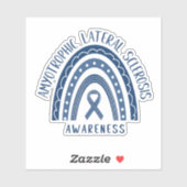 筋萎縮性側索硬化症ALSレインボーステッカー シール (シート)