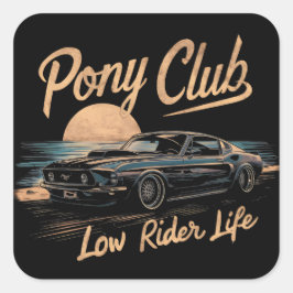 筋車素晴らしのステッカー スクエアシール