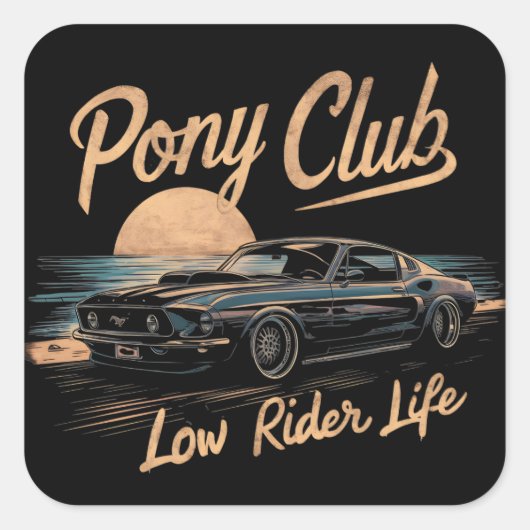 筋車素晴らしのステッカー スクエアシール (正面)